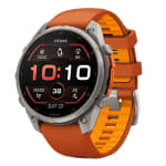Garmin Fenix 9 Pro 47mm Titanium Smartwatch w/ Built-In Flashlight, AMOLED Display, Autumn Orange-Spark Orange Silicone Band 010-04336-05 - Main Image