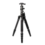 German Precision Optics Carbon Fiber Tripod-Twist-Lock, 13.7"-59.8"Height, 5-Segment, 33lbs Capacity, 2.6lbs Weight w/Ball Head&QR Adapter Plate A410 - Main Image