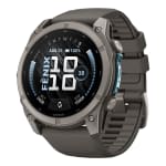 Garmin Fenix 9 51mm Titanium-Color Smartwatch w/ Built-In Flashlight, AMOLED Display, Pebble Gray Silicone Band 010-04763-00 - Main Image