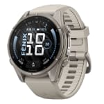 Garmin Fenix 9 43mm Titanium-Color Smartwatch w/ Built-In Flashlight, AMOLED Display, Fog Gray Silicone Band 010-04761-00 - Main Image