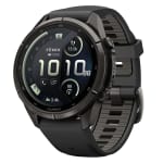 Garmin Fenix 9 Pro 43mm Carbon Gray DLC Titanium Smartwatch w/ inReach, AMOLED Display, Black-Pebble Gray Silicone Band 010-04335-10 - Main Image