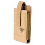 First Tactical Tactix Media Medium 500D Nylon Coyote Pouch 2.5x5.25x.75"" w/ 2 Hooked Lynx Attachments 180018-060-1SZ - Main Image
