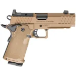 Springfield Armory 1911 DS Prodigy 9mm 4.25"Bbl Coyote Brown Handgun w/AOS Plate, U-Notch Trit Sights, Integrated Comp, 2x10rd Mags PH9117AOSCBLC-COMP - Main Image