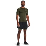 Under Armour Men's Heatgear Shortsleeve Marine OD Green/White Compression Shirt 1361518-39000 - Additional Image 2