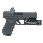 Glock 19 LE MOS 9mm with 3 mags (15 rd) Trijicon RM01 3.25MOA red dot, Streamlight TLR-1s Light, and Kydex holster. Used: Excellent condition UA1193 PG1950202MOS
