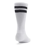 Under Armour Adult Unisex Essential White/Black Crew Socks 1387058-10100 - Additional Image 4
