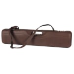 Negrini Uplander O/U or SXS Upland Shotgun Case w/ QD Padded Shoulder Strap Caoba Brown Leather/Green 16405PL/5589