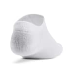 Under Armour Adult Unisex Essential White/Halo Gray No-Show Socks 1382611-10000 - Additional Image 2