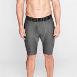 Under Armour Men's Heatgear Armour Carbon Heather/Black Long Shorts 1361602-09000 - Additional Image 2