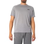Under Armour Men's Tech 2.0 Shortsleeve Steel Light Heather/Black Shirt 1326413-03600 - Additional Image 3