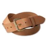 Filson 32 Tan/Brass 1.5" Leather Belt 63202242208