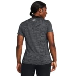 Under Armour Women's Tech Twist Shortsleeve Black/White Shirt 1384227-00100 - Additional Image 1
