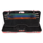 Negrini One Gun Two Barrels Med to High Rib Red Black Leather Trim and Handle Black Interior 1652LX-TUBE/5013