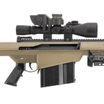 Barrett 82A1 50 BMG FDE 20" Leupold Mark 4 M1, BORS, Rings 14023
