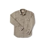 Filson Vintage Flannel Work Shirt Cream/Black/Brown Tartan MD 10689