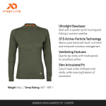 First Lite Women's Wick Quarter Zip Conifer XS WTWQ2CNXS