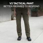 First Tactical Women's V2 Tactical Pants 2-Way Stretch Water Resistant Double-Dyed OD Green 124011-830 - Additional Image 2