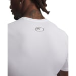 Under Armour Men's Heatgear Shortsleeve White/Black Compression Shirt 1361518-10000 - Additional Image 2