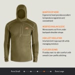 First Lite Men's Kiln Hoody Conifer XL MTKHDCNXL