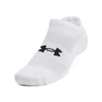 Under Armour Adult Unisex TC White/Black No-Show Socks 1386317-10000 - Additional Image 3