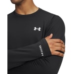 Under Armour Men's Coldgear Base 4.0 Crew Longsleeve Black/White Shirt 6005300-00100 - Additional Image 2