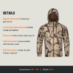 First Lite Men's North Range Puffy Jacket Cerca XL MOU3PCRXL