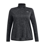 Under Armour Women's Tech Half-Zip Twist Longsleeve Black/White Shirt 1384225-00100 - Additional Image 3