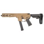 LWRC IC-9 9mm 8.5" 1:10" 1/2x28 Bbl FDE Pistol w/SBA3 Brace ICP9CK8SBA3