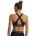 Under Armour Women's Crossback Mid Bra Ultimate Black/White 1361034-01100 - Additional Image 2