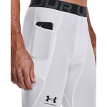 Under Armour Men's Heatgear Armour White/Black Leggings 1361586-10000 - Additional Image 6