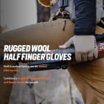 First Lite Rugged Wool Fingerless Glove Walnut XL MARHFWNXL