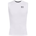 Under Armour Men's Heatgear Sleeveless White/Black Compression Shirt 1361522-10000 - Additional Image 4