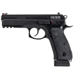 CZ-USA 75 SP-01 9mm 10rd Blk Handgun w/Polycoat Steel, FO Front/Fixed Rear, Manual Safety, Blk Rubber Grips, 1152