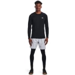 Under Armour Men's Coldgear Longsleeve Black/White Fitted Crew Shirt 1366068-00100 - Additional Image 1