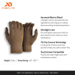 First Lite Aerowool Touch Liner Glove Dry Earth XL MATLRDEXL