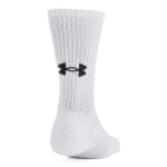 Under Armour Adult Unisex TC White/Black Crew Socks 1386315-10000 - Additional Image 2