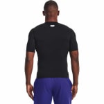 Under Armour Men's Heatgear Shortsleeve Black/White Compression Shirt 1361518-00100 - Additional Image 1