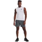 Under Armour Men's Heatgear Sleeveless White/Black Compression Shirt 1361522-10000 - Additional Image 2