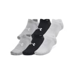Under Armour Adult Unisex Essential Black/Halo Gray No-Show Socks 1382611-00200 - Additional Image 3