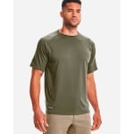 Under Armour Men's Tactical Tech Shortsleeve Marine OD Green/Clear Shirt 1005684-39000 - Additional Image 4