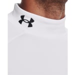 Under Armour Men's Coldgear Longsleeve White/Black Fitted Mock Shirt 1366066-10000 - Additional Image 3