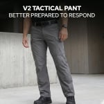 First Tactical Men's V2 Tactical Pants 2-Way Stretch Water Resistant Double-Dyed Wolf Grey 114011-036 - Additional Image 2