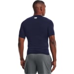 Under Armour Men's Heatgear Shortsleeve Midnight Navy/White Compression Shirt 1361518-41000 - Additional Image 1