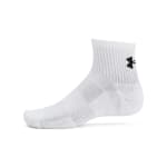 Under Armour Adult Unisex TC White/Black Quarter Socks 1386318-10000 - Additional Image 1