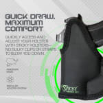 Sticky Holsters Optics Ready IWB/Pkt & Ambi Glock 42/43(X)/26/27, Ruger Max9, S&W Shield Plus/X, SCCY CPX-RD, Sig P365X Sticky Holster OR-5