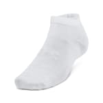 Under Armour Adult Unisex Essential White/Halo Gray Low Socks 1386239-10000 - Additional Image 1