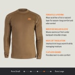 First Lite Men's Kiln LS Crew Dry Earth XL MTKLCDEXL