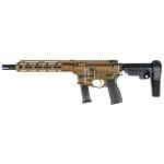 Christensen Arms CA9MM 9mm 10.5" 1:10" M-LOK Burnt Bronze AR Pistol w/SBA3 Tactical Brace 801-11007-01