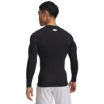 Under Armour Men's Heatgear Longsleeve Black/White Compression Shirt 1361524-00100 - Additional Image 1