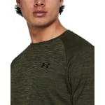 Under Armour Men's Tech Shortsleeve Marine OD Green/Black Textured Shirt 1382796-39000 - Additional Image 2